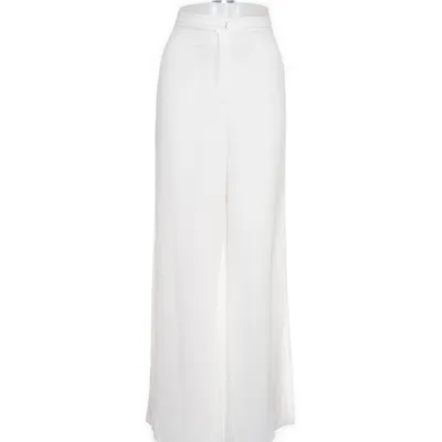 Palazzobyxor (Vit) från Kriss Polyester