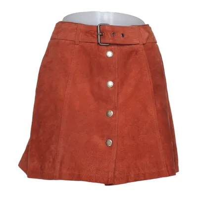 Leren rok (Oranje) van Hollies Leer