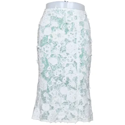 Jupe (Blanc, Vert) de Emozioni Coton, Polyamide