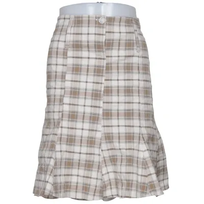 Jupe (Beige, Marron) de Verso Coton, Élasthane, Polyester
