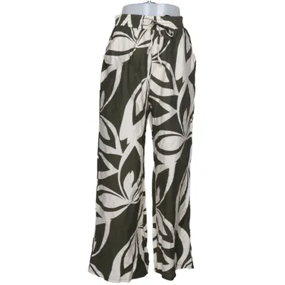Palazzo pants (Green, White) from Menglu Cotton, Linen