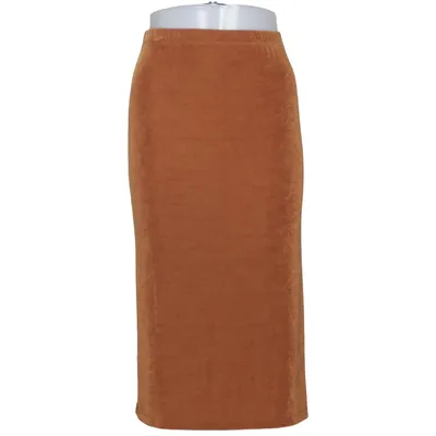 Maxi rok (Bruin) van Kim & Co Acetaat, Elastaan