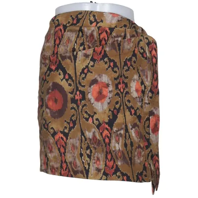 Wrap skirt (Brown, Orange, Black) from Mango Suit Cotton, Elastane