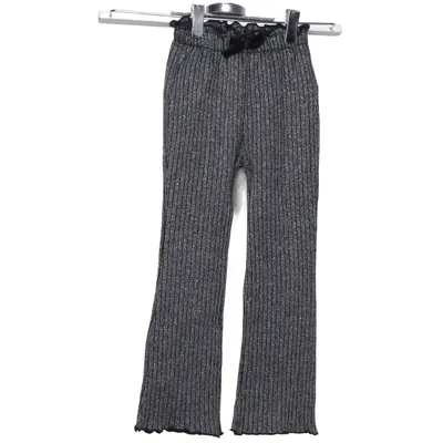 Broek (Zwart, Zilver) van Zara Katoen, Metallvezel, Polyester