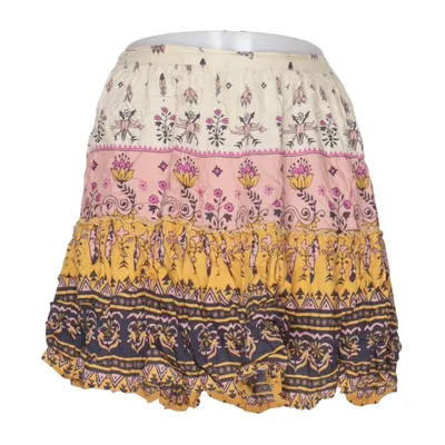 Rock (Beige, Pink, Gelb) von Spell Viskose