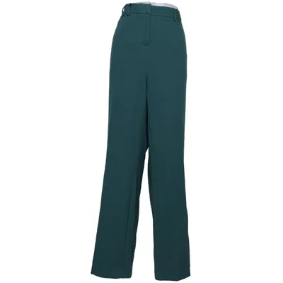 Pantalon patte d'éléphant (Vert) de Sheego Coton, Élasthane, Polyester