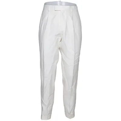 Suit pants (White) from Boss Cotton, Linen, Polyester, Viscose