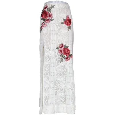 Långkjol (Vit, Röd) från Lulus Bomull, Polyamid, Polyester