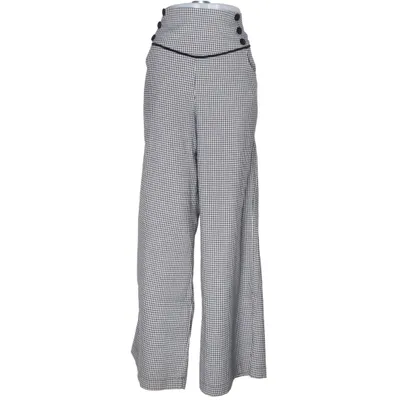 Palazzo pants (Black, White) from Banned Retro Cotton, Polyester