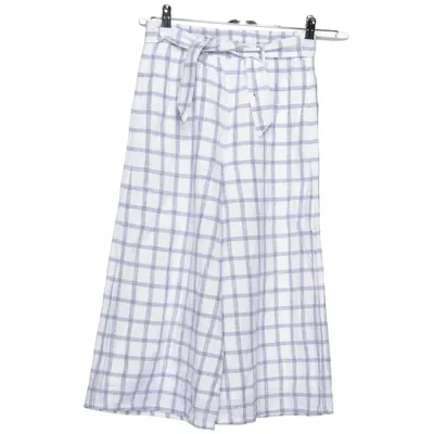 Palazzo broek (Pants Amandine Blue River Checks) van Louise Misha Linnen, Organisch katoen