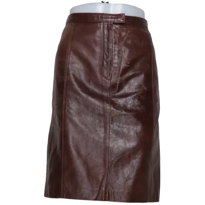 Jupe en cuir (Marron) de Sis Cuir, Polyester
