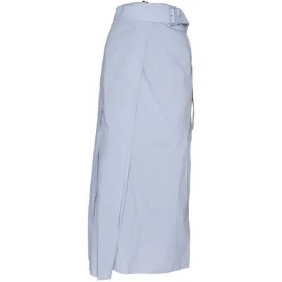 Wrap skirt (Blue) from Tomorrowland Cotton, Cupro, Linen, Polyester