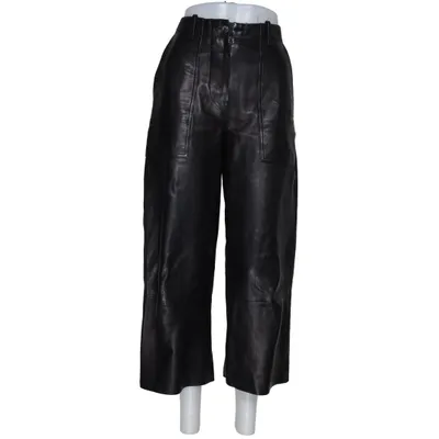 Læderbukser (Grå) fra Arket Læder, Viscose
