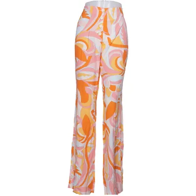 Byxor (Orange, Flerfärgad) från Mango