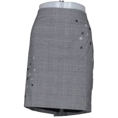 Skirt (Gray, Black, White) from CeCe Elastane, Polyester, Viscose
