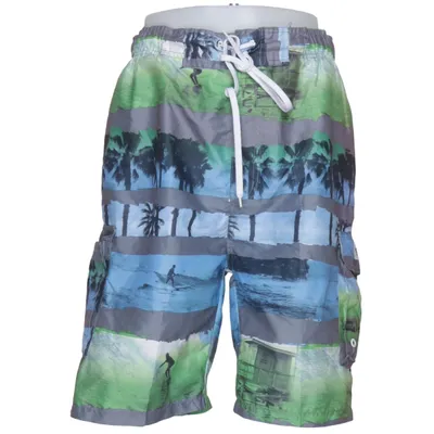 Badeshorts (Blau, Grün, Mehrfarbig) von Perfect Baumwolle, Polyester