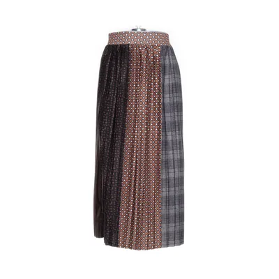 Kjol (Brun, Grå, Flerfärgad) från Brandtex Copenhagen Elastan, Polyester