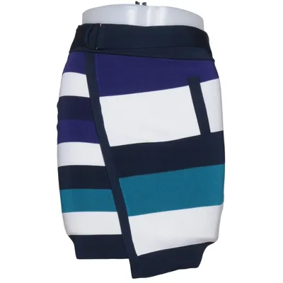 Skirt (Blue, White, Multicolored) from Karen Millen Elastane, Polyamide, Viscose