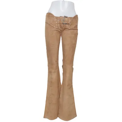 Leren broek (Bruin) van Tessie Leer