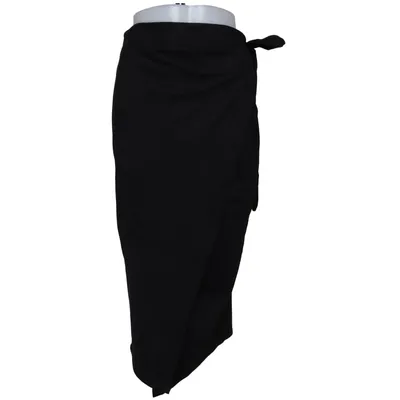 Slå om-nederdel (Sort) fra VRS Woman Elastan, Polyester