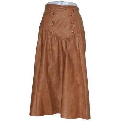 Leren rok (Bruin) van Norma Leer, Polyester