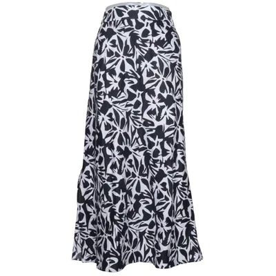 Jupe longue (Noir, Blanc) de Eterna Coton, Lin