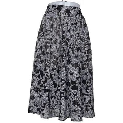 Kjol (Svart, Vit) från Zara Woman Bomull, Polyester