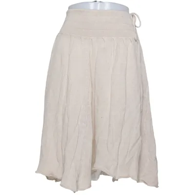 Skirt (Beige) from Massimo Dutti Woman Cotton, Linen