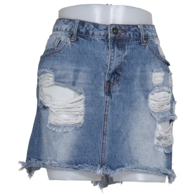Jupe en jean (Bleu) de Timing Coton, Polyester, Viscose