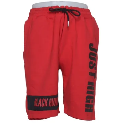 Sweat shorts (Red, Black) from Glostory Cotton, Polyester