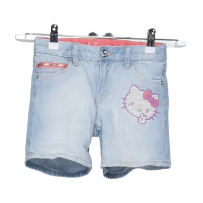 Denim shorts (Blauw) van H&M x Hello Kitty Katoen, Elastaan