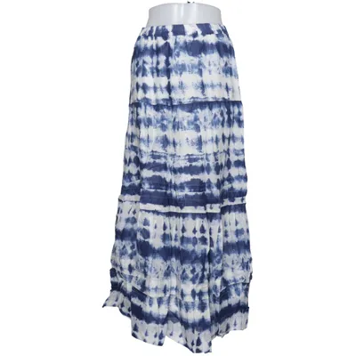 Jupe longue (Bleu, Blanc) de Mango Coton