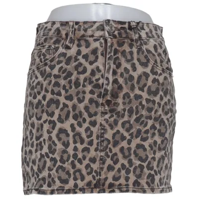 Jeansnederdel (Brun, Sort) fra Monique Bomuld, Polyester