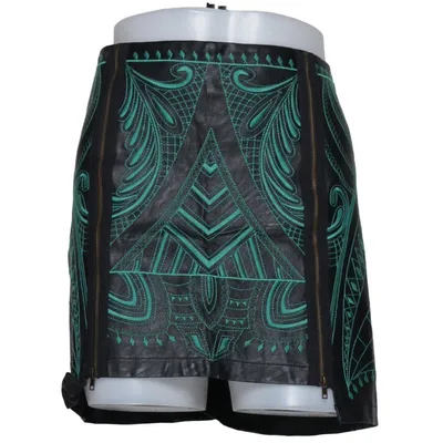 Rok (Zwart, Turquoise) van Glamorous Polyurethaan
