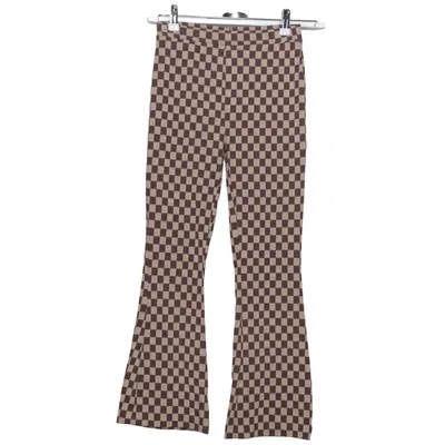Byxor (Brun, Beige) från Lindex Kids Elastan, Polyester, Viskos