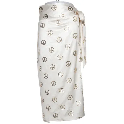 Slå om-nederdel (Beige, Guld) fra Never Fully Dressed Polyester