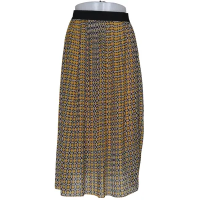 Jupe longue (Jaune, Noir, Blanc) de EuroModa Polyester, Viscose