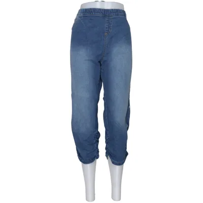 Driekwart broek (Blauw) van DeVal Woman Katoen, Elastaan