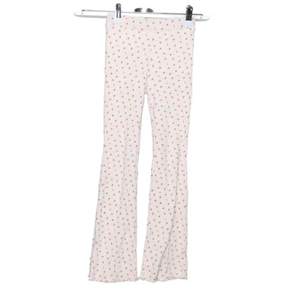 Byxor (Beige, Röd) från H&M Bomull, Elastan