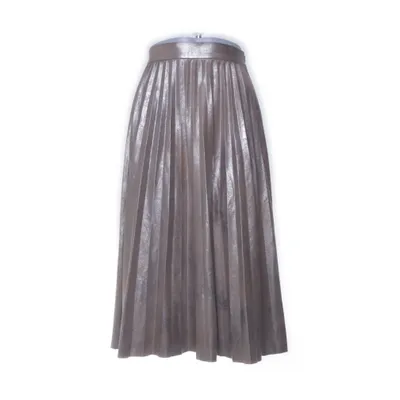 Skirt (Beige, Silver) from Zara Woman Polyester