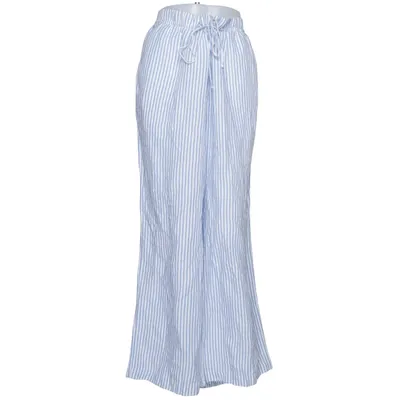 Palazzo pants (Blue, White) from H&M Premium Quality Viscose, Linen