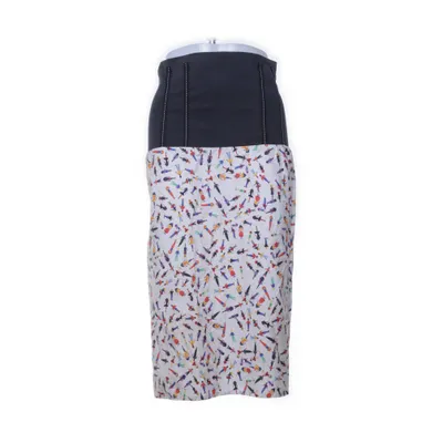 Skirt (Gray, White, Multicolored) from Sylvia Heise Cotton, Elastane, Polyester