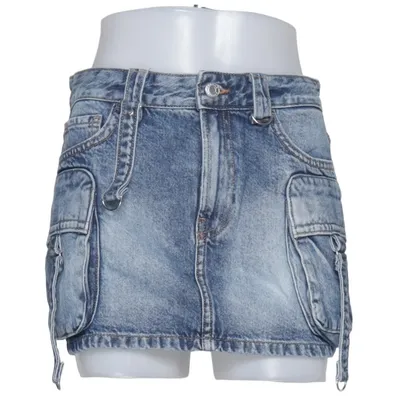 Jupe en jean (Bleu) de Bershka Coton