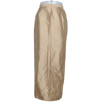 Jupe longue (Beige) de Prêt à Porter Acétate, Soie
