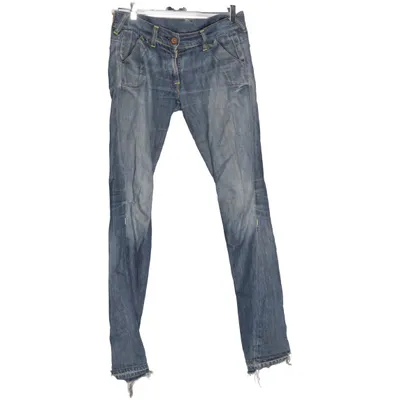 Spijkerbroek (Blauw) van Evisu Katoen, Elastaan