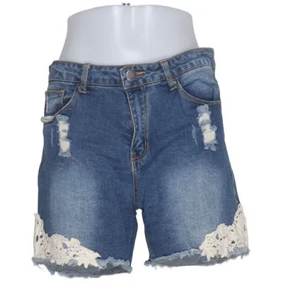 Denim shorts (Blauw, Wit) van Marfinno Katoen, Elastaan