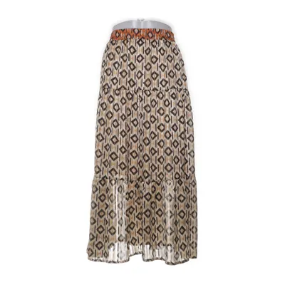 Skirt (Beige, Multicolored) from Karen by Simonsen Polyester, Viscose
