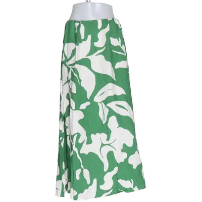 Maxi rok (Groen, Wit) van H&M Premium Quality Viscose, Linnen