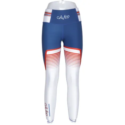 Sports tights (Blue, White, Red) from Gavelo Elastane, Recycled polyester