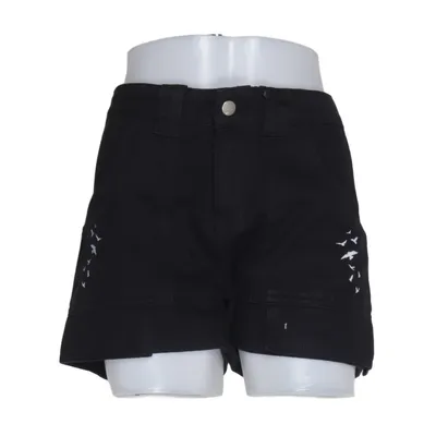 Denim shorts (Zwart) van Simply Chic Katoen